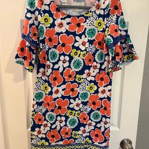 crown & ivy Ruffled Bell Sleeve Dress